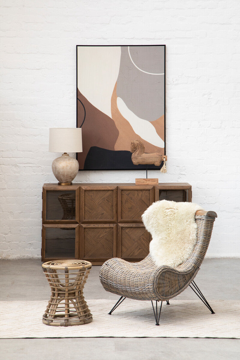 Bosie Jango Large Geometric Ivory Rug