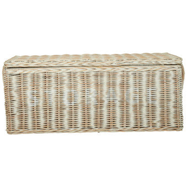 Argento Whitewash Rattan Storage Boxes-Set of 2