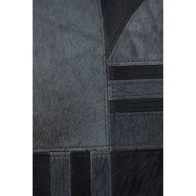 Bosie Safira Black And Grey Hair on Leather Cushion