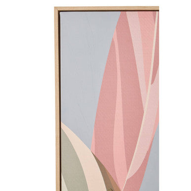 Astratto Pastel Leaves Canvas Wall Art