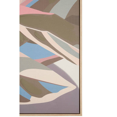 Astratto Pastel Leaves Canvas Wall Art