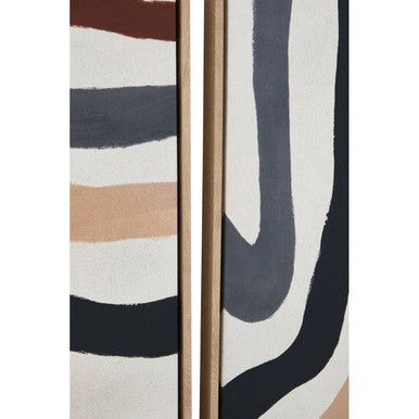 Astratto Set Of Two Multi Coloured Wall Art