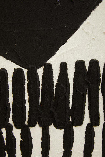 Astratto Black and White Abstract Textured Wall Art