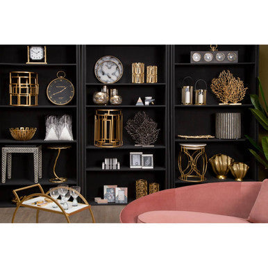 Avantis Set Of 2 Mirrored Top Round Side Tables