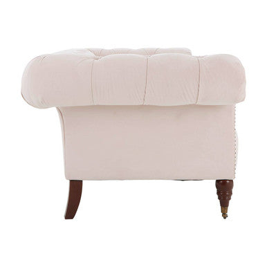 Suri 3 Seat Blossom Fabric Chesterfield Sofa