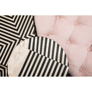 Suri 3 Seat Blossom Fabric Chesterfield Sofa