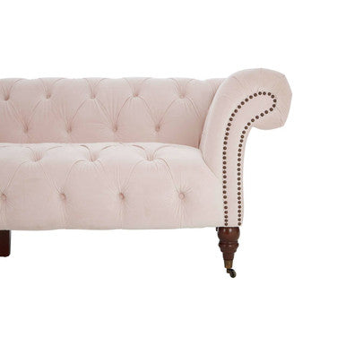 Suri 3 Seat Blossom Fabric Chesterfield Sofa