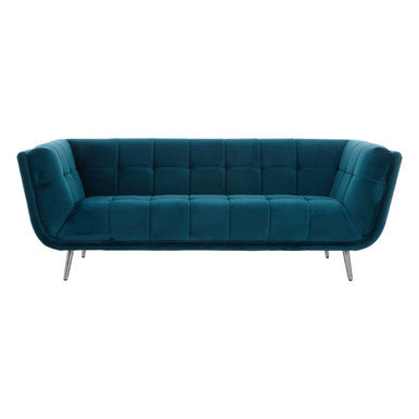 Sabine 3 Seat Green Fabric Sofa