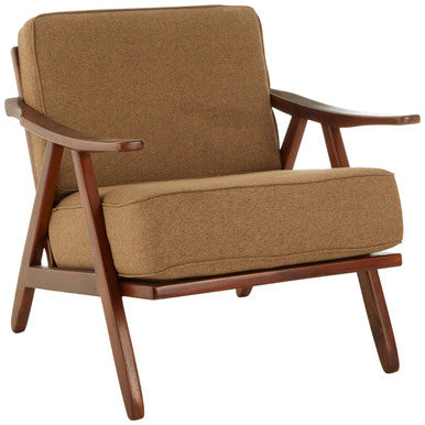 Kendari Chair with Light Brown Fabric Cushion