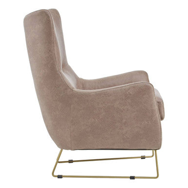 Henry Brown Faux Leather Armchair