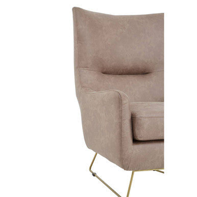 Henry Brown Faux Leather Armchair