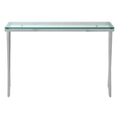Piermount Clear Glass Console Table