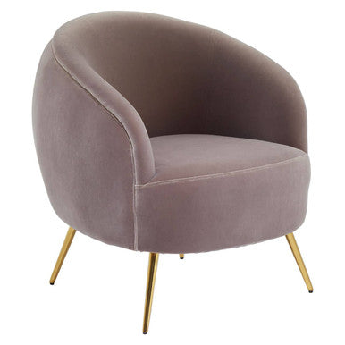 Manhattan Mink Velvet Armchair