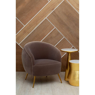 Manhattan Mink Velvet Armchair