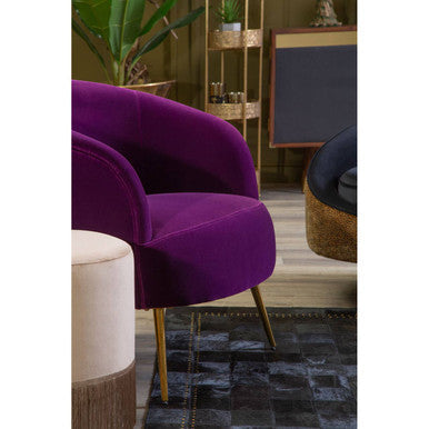 Manhattan Purple Velvet Armchair