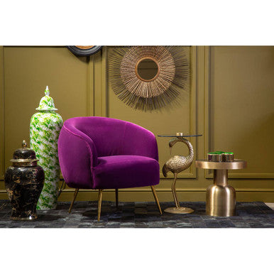 Manhattan Purple Velvet Armchair