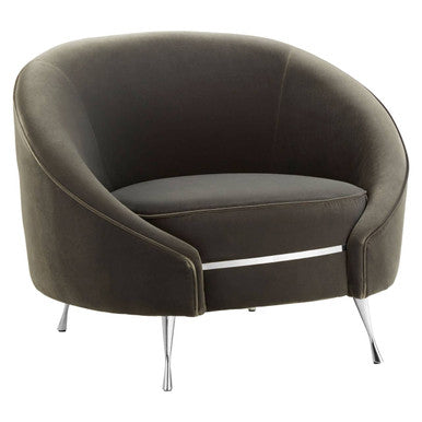 Manhattan Grey Velvet Armchair
