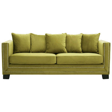 Sofia 3 Seat Moss Velvet Sofa