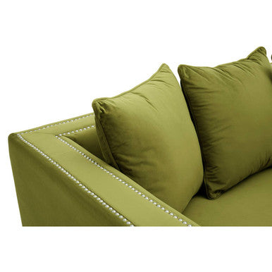 Sofia 3 Seat Moss Velvet Sofa