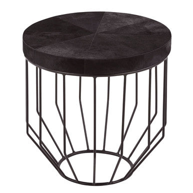 Kensington Townhouse Hair On Hide Top Round Side Table