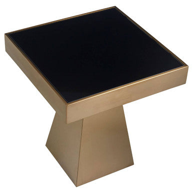 Carlox Square Gold Finish Frame Side Table