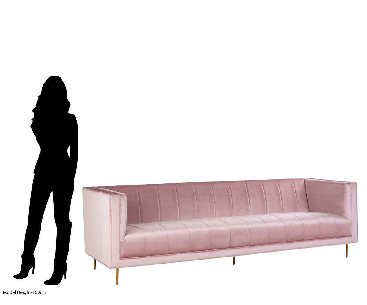 Otylia 3 Seat Pink Sofa