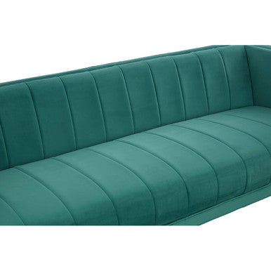 Otylia 3 Seat Green Sofa