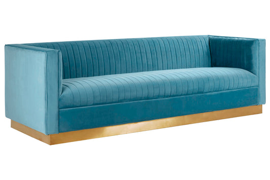 Opal 3 Seat Light Blue Sofa