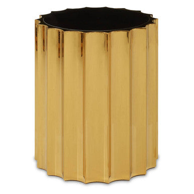 Alvaro Black And Titanium Round Side Table