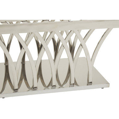 Arenza Black Marble And Silver Coffee Table