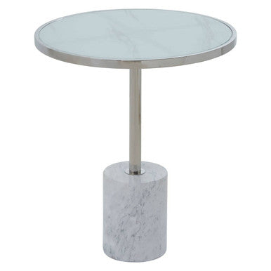 Oria Silver Frame End Table