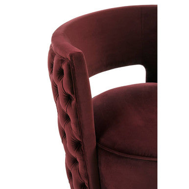 Bola Wine Velvet Chair