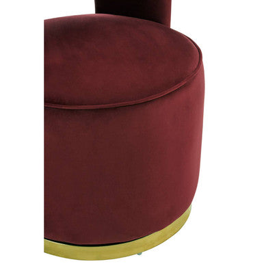Bola Wine Velvet Chair