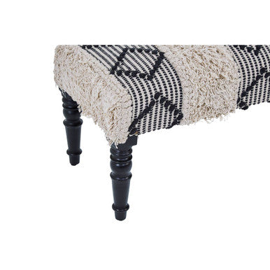 Cefena Black And White Moroccan Bench