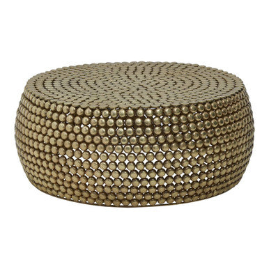 Templar Gold Finish Beaded Coffee Table