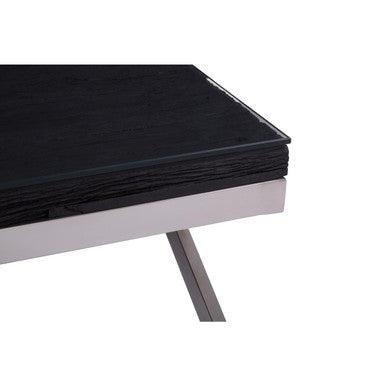 Kerala Black Coffee Table With Cross Base