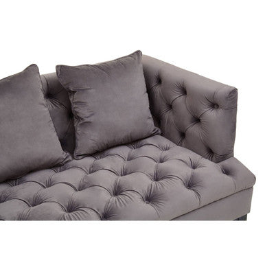 Sefira 3 Seat Viola Pirate Grey Fabric Sofa
