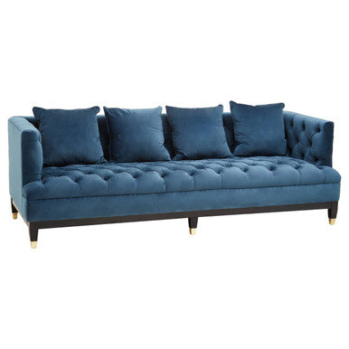 Sefira 3 Seat Navy Fabric Sofa
