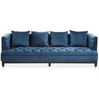 Sefira 3 Seat Navy Fabric Sofa