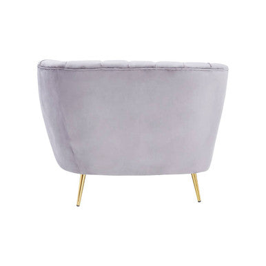 Felizia Grey Velvet Left Hand Chaise Longue