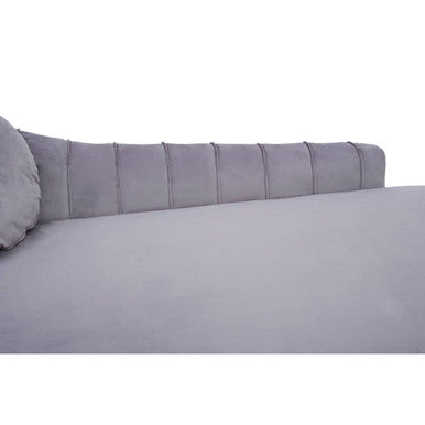 Felizia Grey Velvet Left Hand Chaise Longue