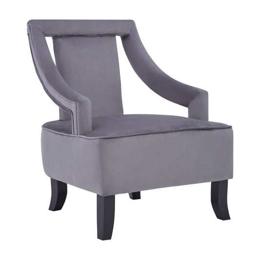 Faye Grey Velvet Chair