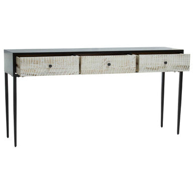 Luxor Three Drawer Rectangular Console Table