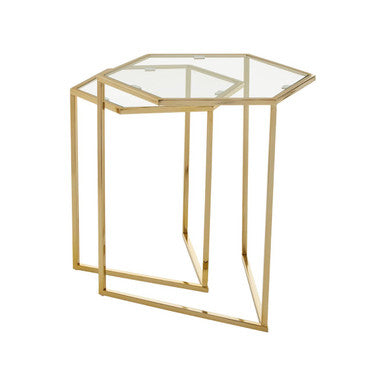 Herber Set Of 2 Gold Finish Tables