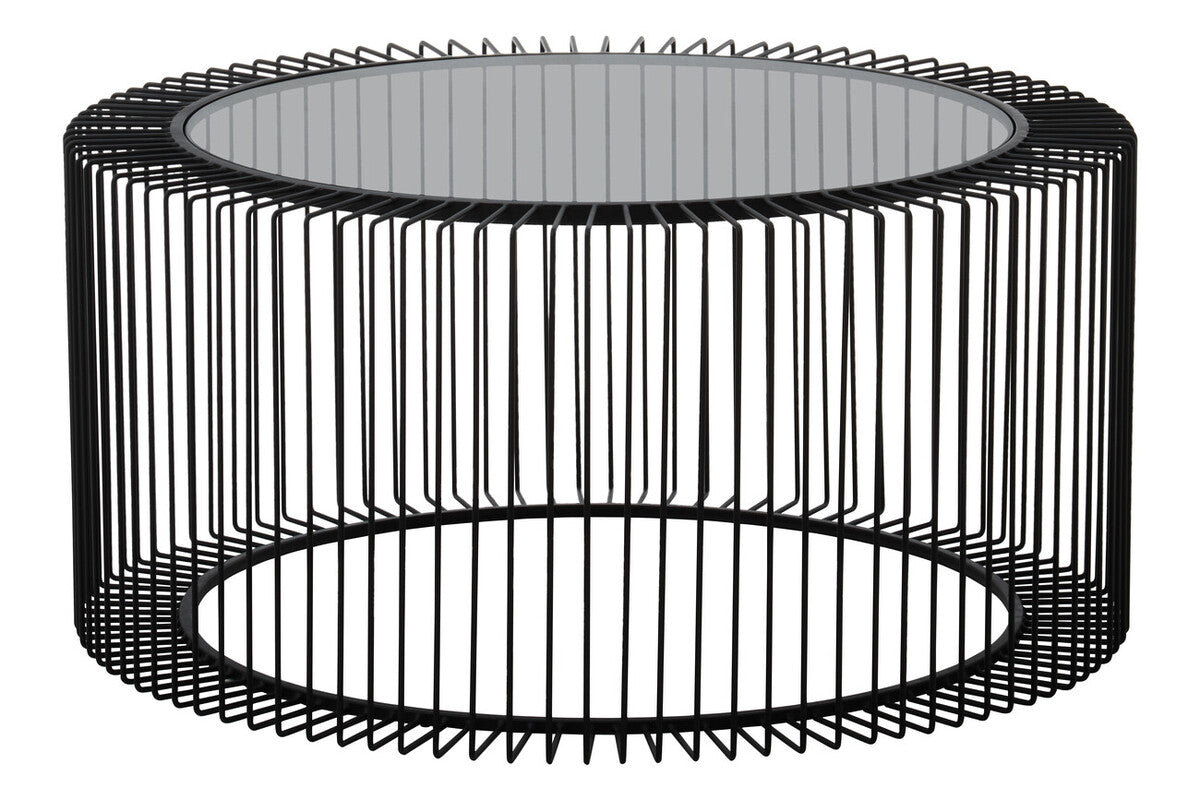 Trento Round Coffee Table With Glass Top