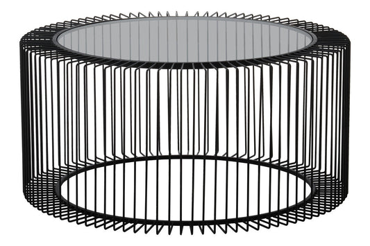 Trento Round Coffee Table With Glass Top