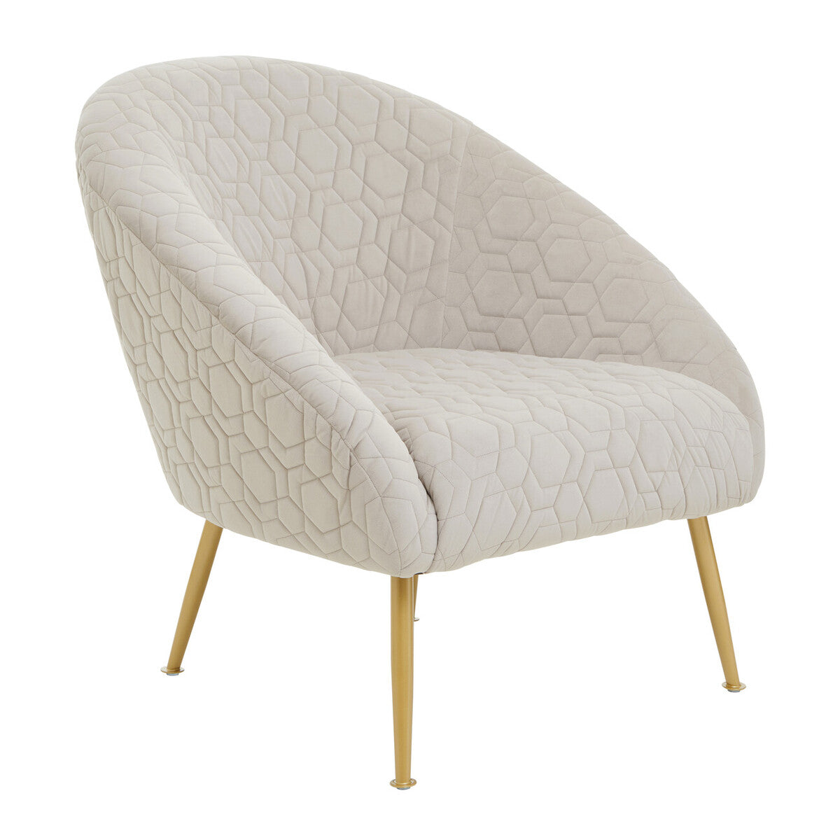 Tania Beige velvet Occasional Chair