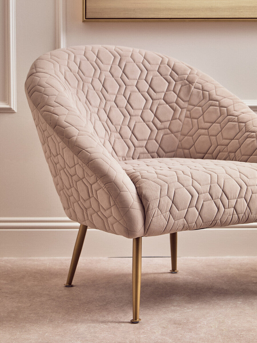 Tania Beige velvet Occasional Chair