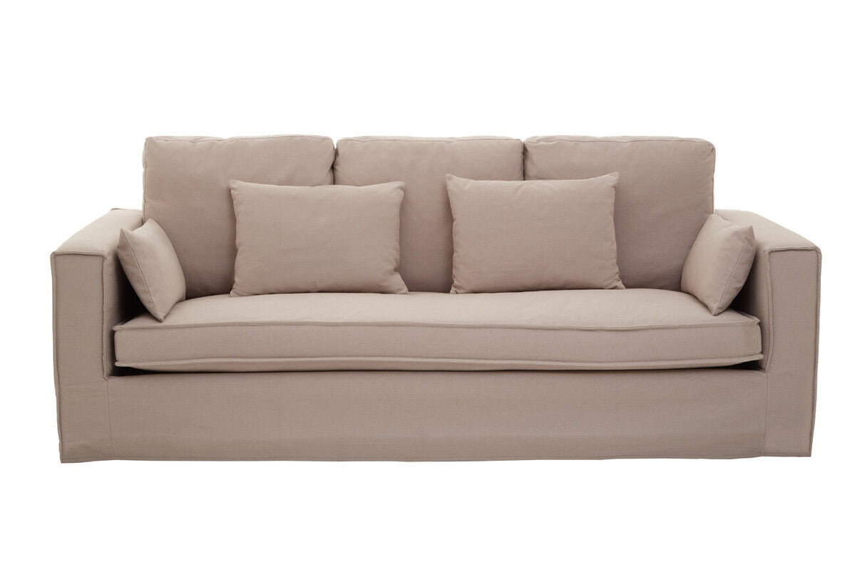 Menton 3 Seat Grey Fabric Sofa