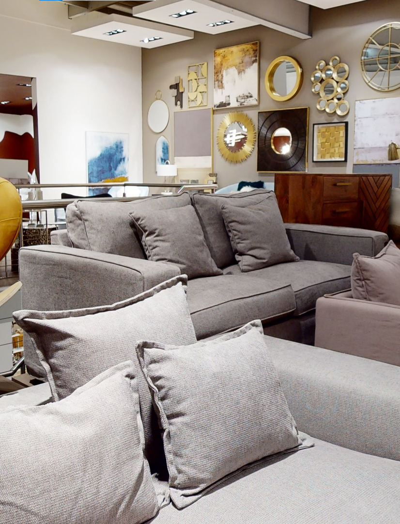 Valensole 2 Seat Grey Sofa